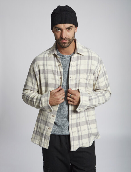 Sobrecamisa franela gris