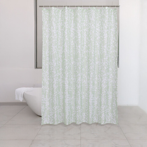 Cortina de Home Class con Argollas 180 x 180 cm 203370 HOJAS VERDE