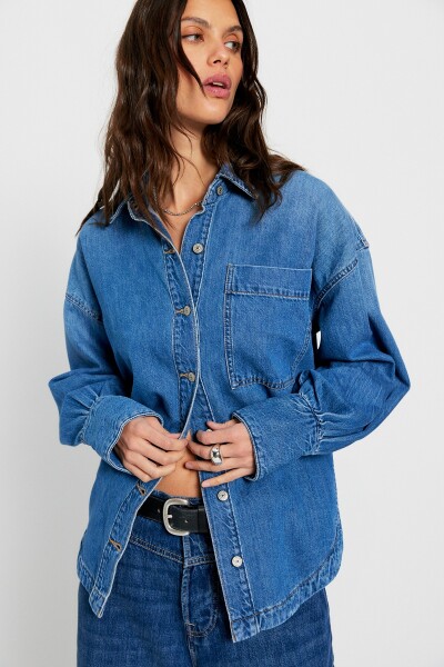 CAMISA DENIM ASHLEY Azul