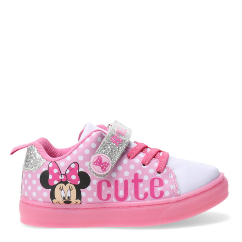 Championes Infantiles Disney MINNIE CUTE con luces Rosado - Blanco