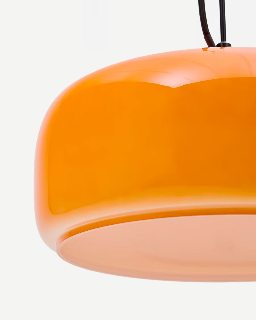 Lámpara de techo Reig de cristal naranja Ø 38 cm naranja Ø 38 cm