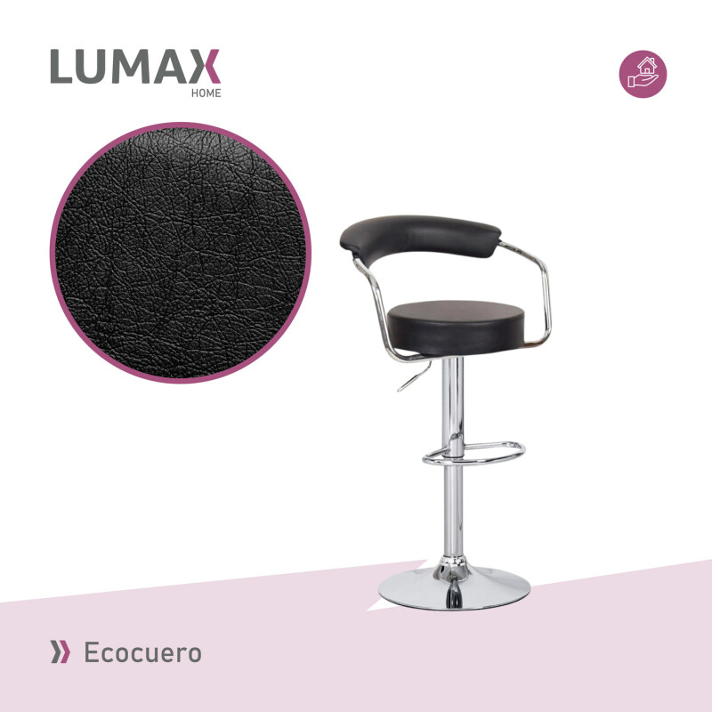 Taburete Kai Ideal para Bar C/Respaldo Negro