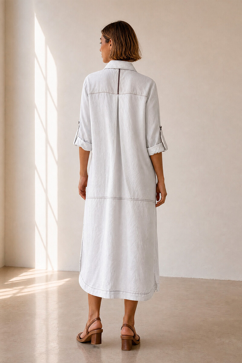 VESTIDO CHEMISE BLANCO