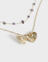 Collares Cortos Capsula Especial Collar Corto Corazón Relicario - Dorado