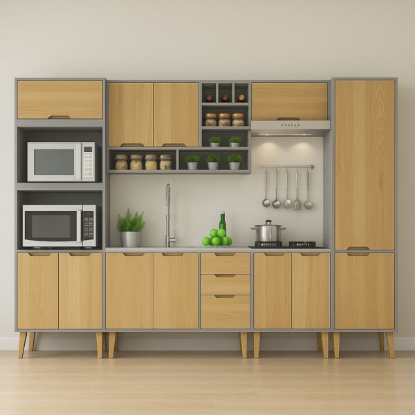 COMBO COCINA - LINEA WOOD GRAFITO