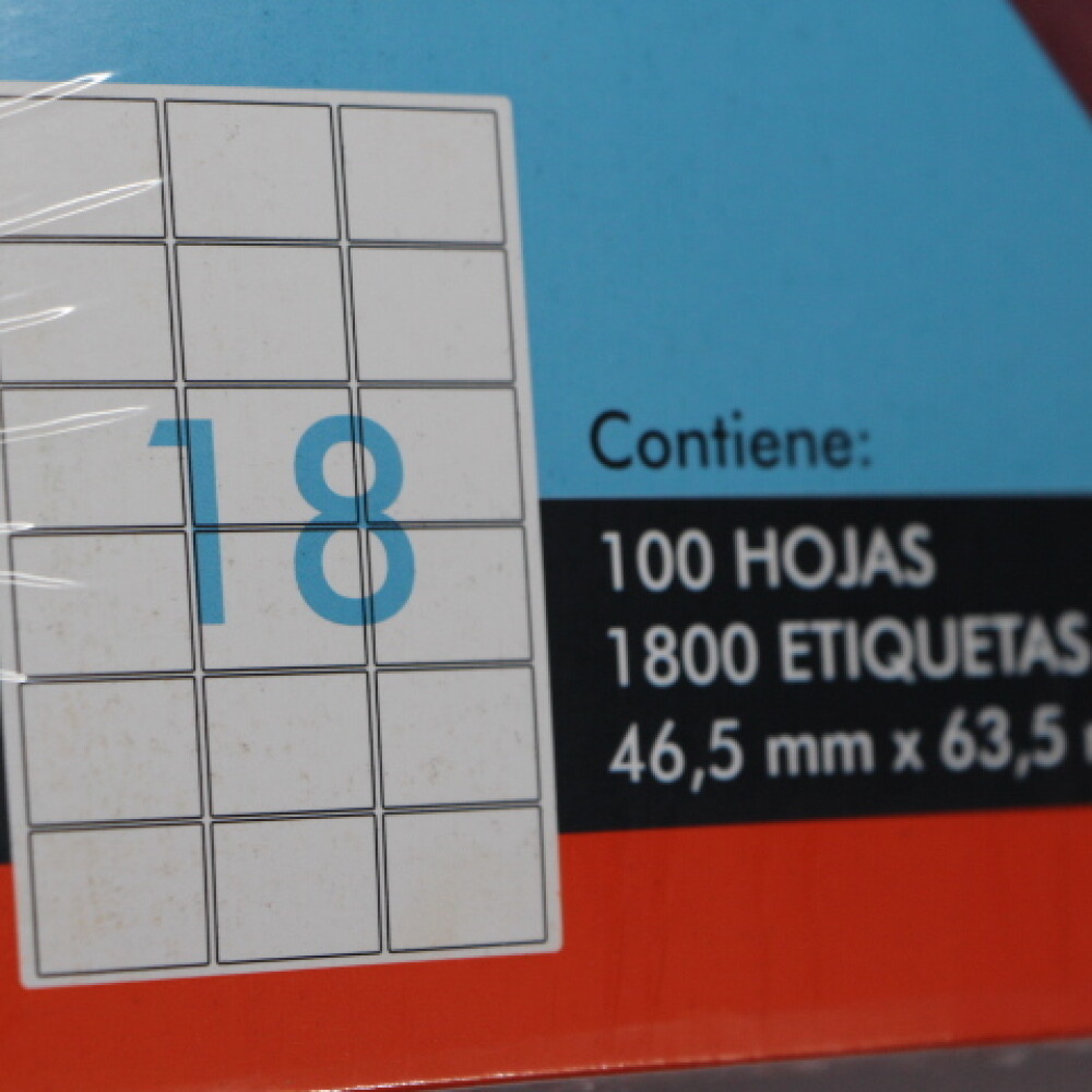 ETIQUETA ROTOLA TAMAÑO A4 318 MODELO 18