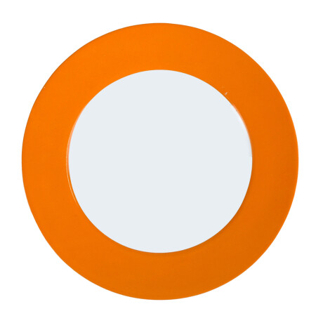 Plato de cerámica blanco con borde de color Plato de cerámica blanco con borde de color