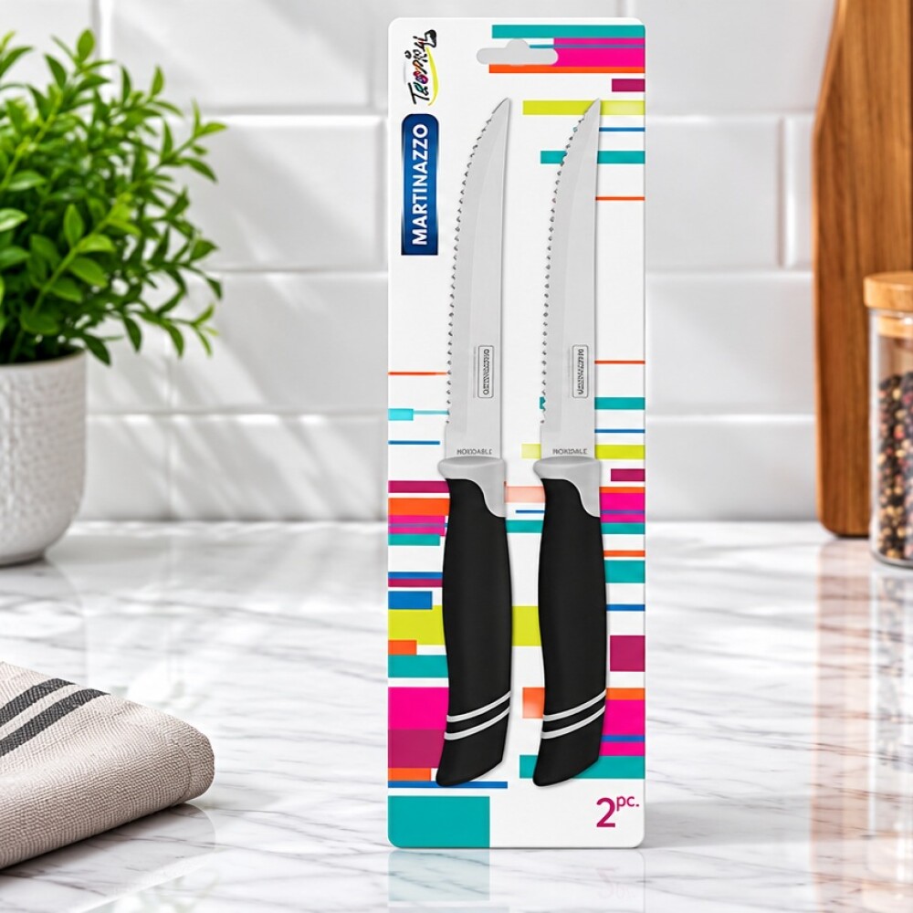 Tropical Set 2 Cuchillos Negro/Blanco 22235-56 Tropical Set 2 Cuchillos Negro/Blanco 22235-56