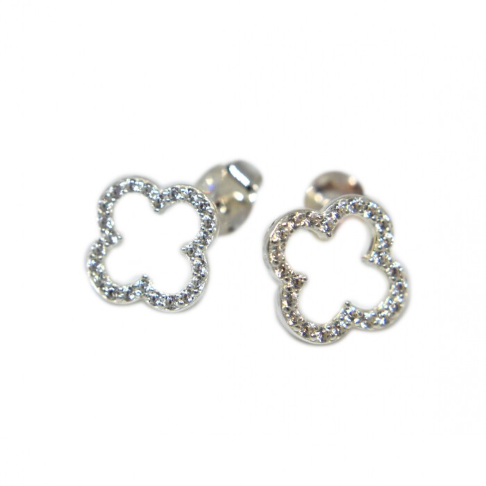 Caravanas en Plata 925 con Zirconias Caravanas en Plata 925 con Zirconias