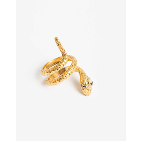 Anillo Grande Snake Dorado Oro Amarillo