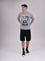 REMERA HARD GRIS MELANGE C