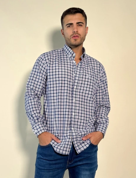 Camisa a cuadros Thot Azul
