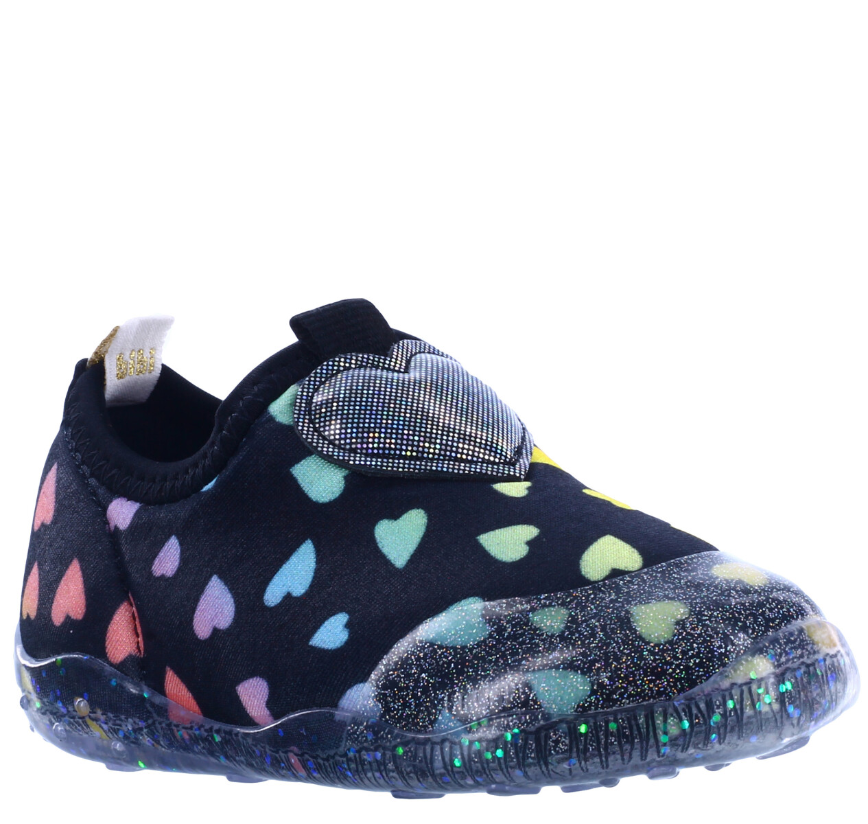 Championes Infantiles Bibi Urban Corazones - Negro - Estampado 