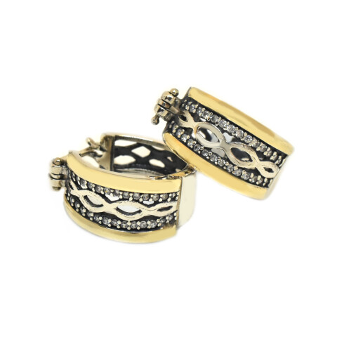 Caravanas en Oro y Plata 925 con Zirconias Caravanas en Oro y Plata 925 con Zirconias