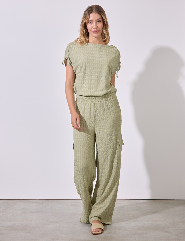 Pantalon Texturado VERDE