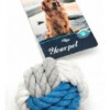 Juguete Para Perro Bola Con Flecos AZUL