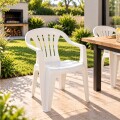 SILLA DE PVC BELLA VISTA MOR CON POSA BRAZOS - BLANCA SILLA DE PVC BELLA VISTA MOR CON POSA BRAZOS - BLANCA