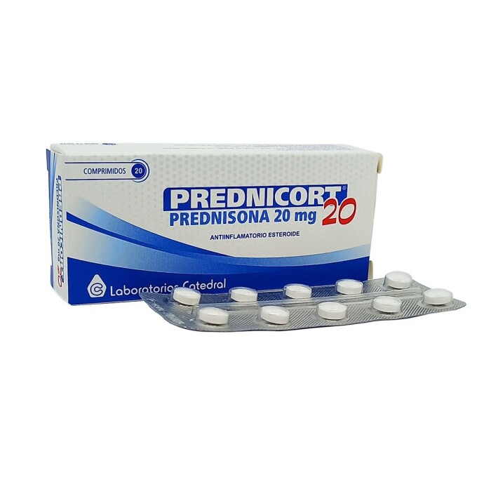 PREDNICORT 20 MG. CJ X 20 COMP. única