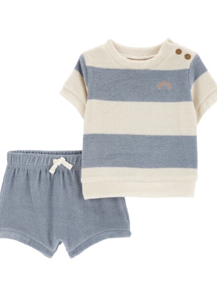 Set 2pc short y remera rizo alg niño-bb carters Variante unica