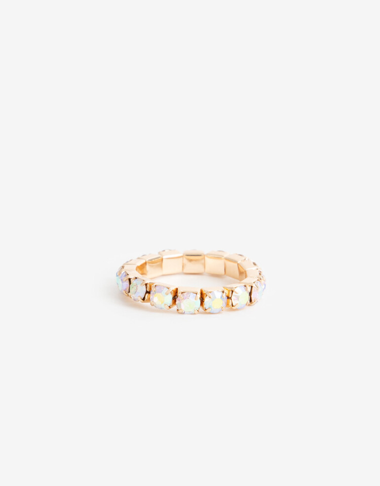 Anillos Chicos Strass Anillo Elástico Strass - Combinacion Multicolor