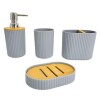Elegante Kit De Accesorios Para Baño Gris