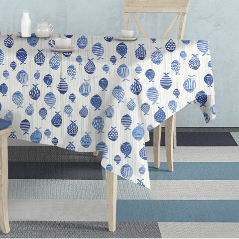 Mantel Waterproof Home Class 140 x 260 cm Peces
