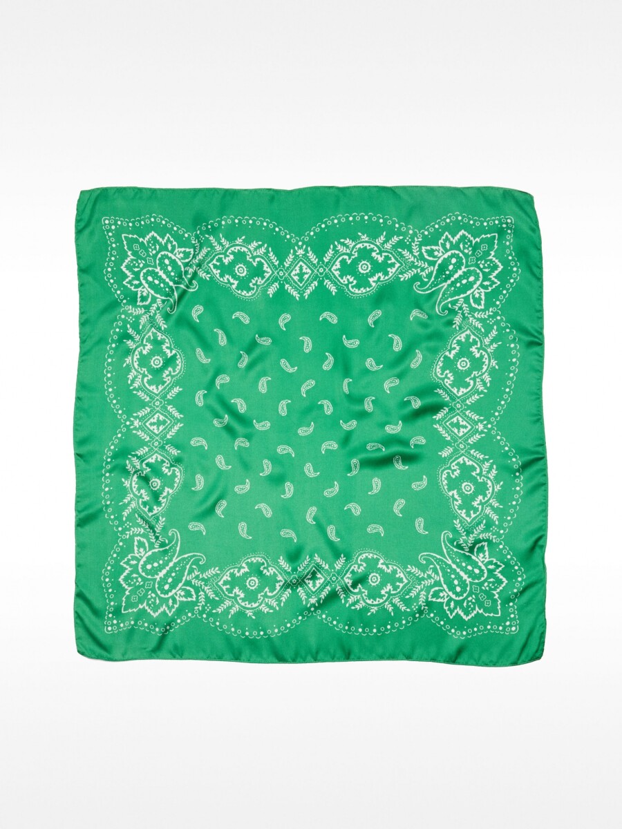 Pañuelo Cuadrado Estampado verde