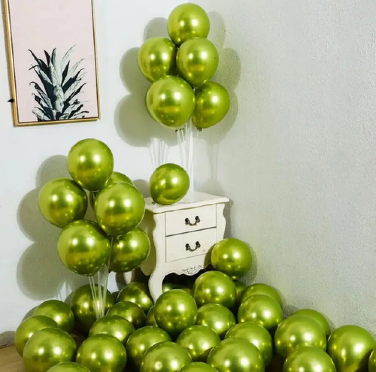 Globos R12 Cromados x10 - Verde Claro 