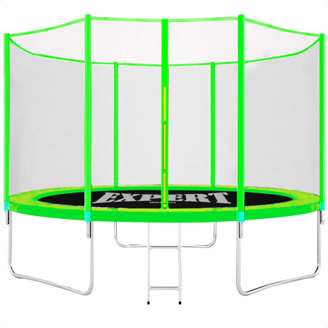 Cama Elástica Grande 2.44 + Cobertor + Red + Escalera Verde