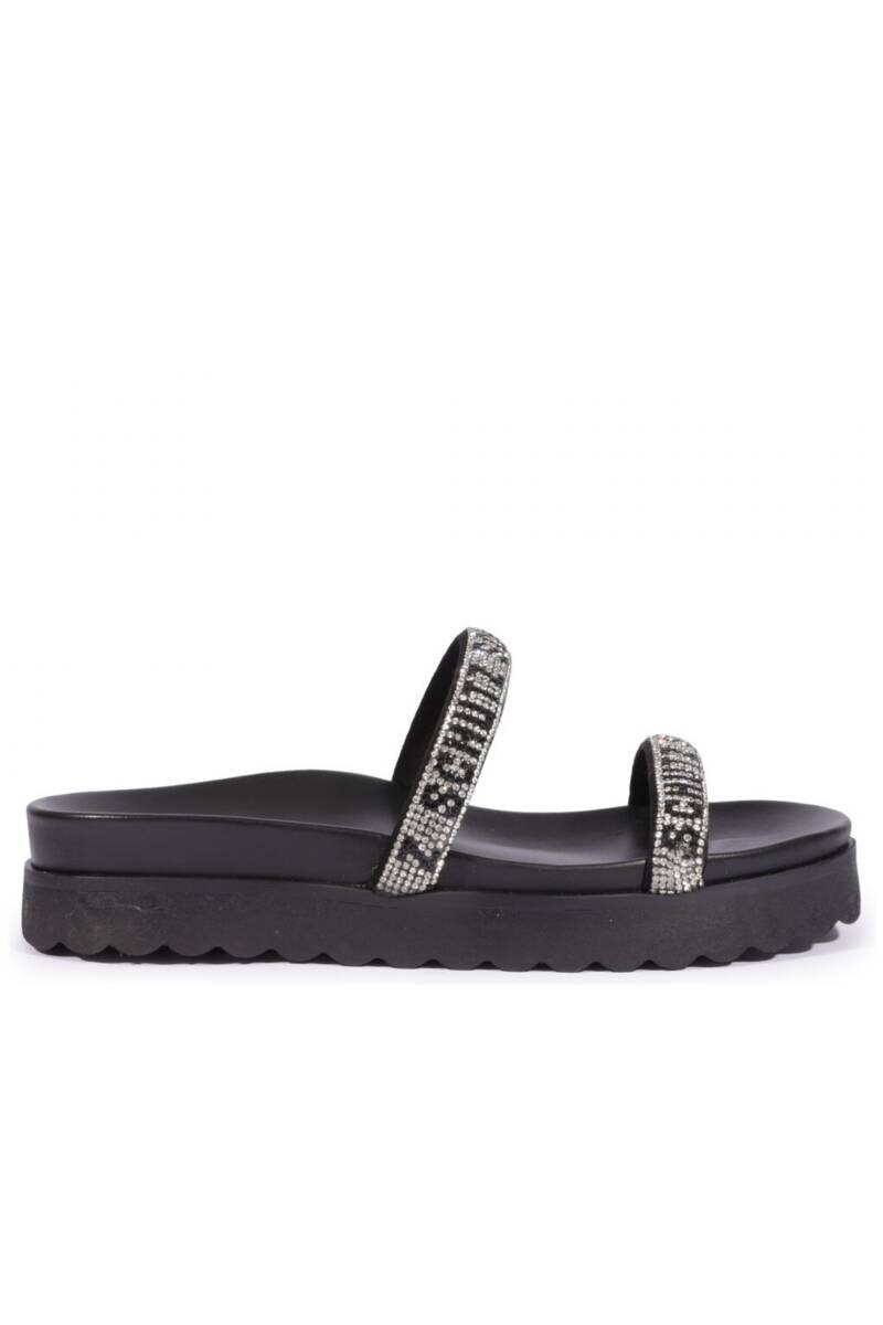 SANDALIA NEGRO CON STRASS 