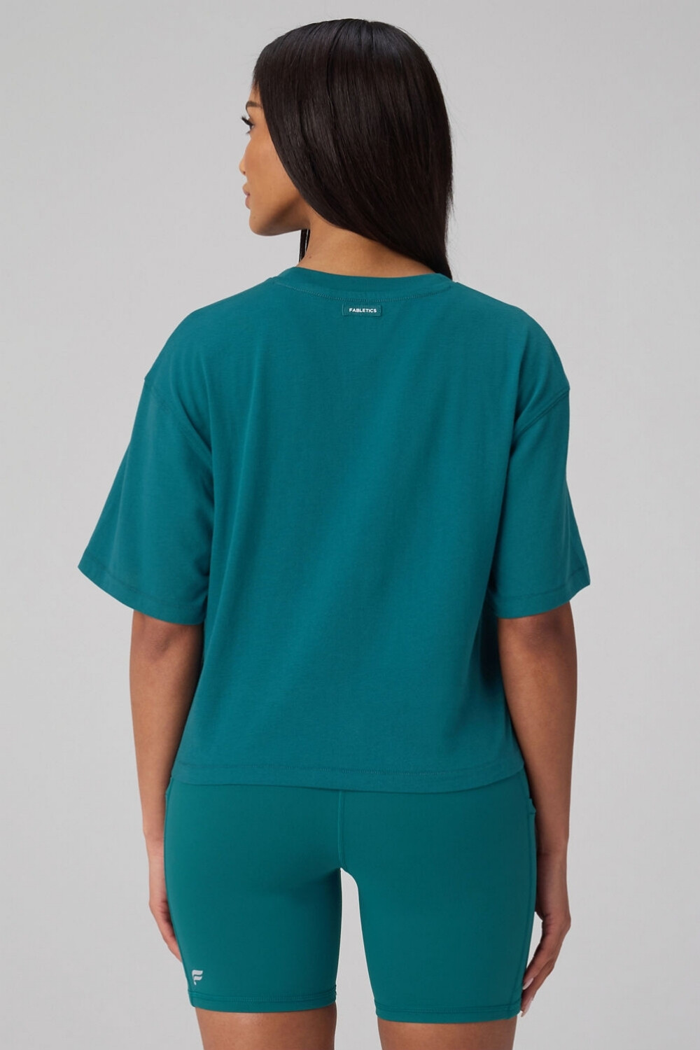 Polo Cotton Boxy Tee Mujer Green Abyss