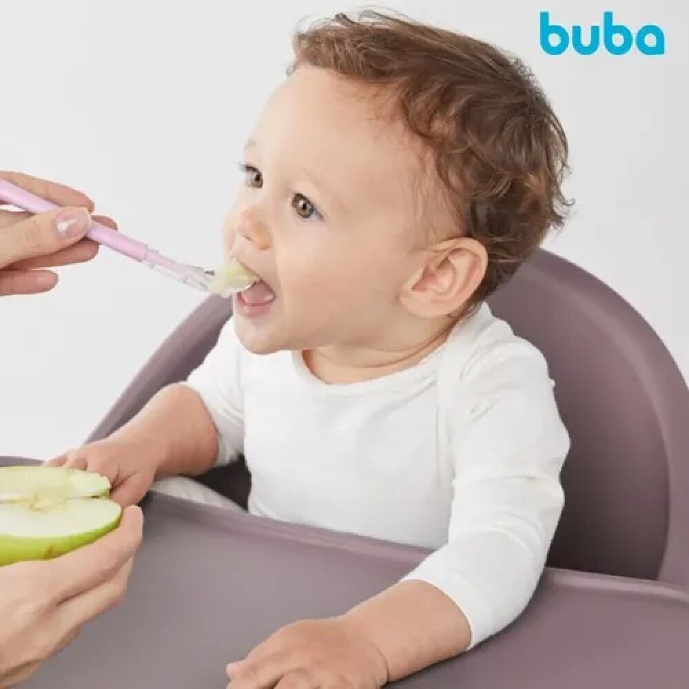 Set x2 cucharas fase 1 BUBA silicona rosado