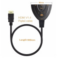 Switch HDMI Full HD 1080p Cableado de 3 Puertos Switch HDMI Full HD 1080p Cableado de 3 Puertos