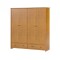 Ropero 4 puertas 2 cajones - Madera maciza - Linea Colonial Marron