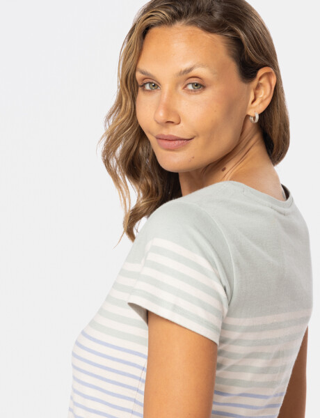 REMERA RAYADA Verde