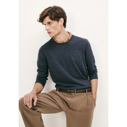 BLUSAO MASC PRETO MESCLA