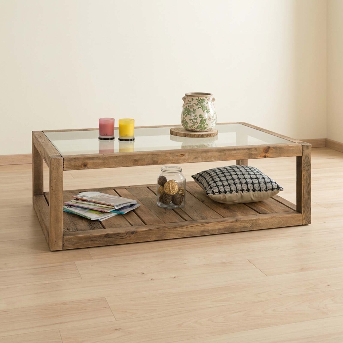 MESA RATONA CENTRAL - MADERA NATURAL-BEIGE DRIFT NATURAL 