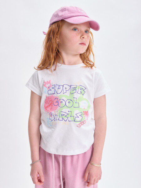 Remera estampa Grafitti Blanco