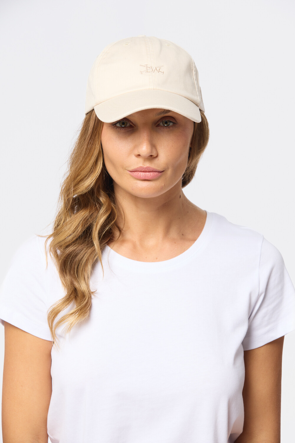 GORRO CON VISERA DE LONA Beige