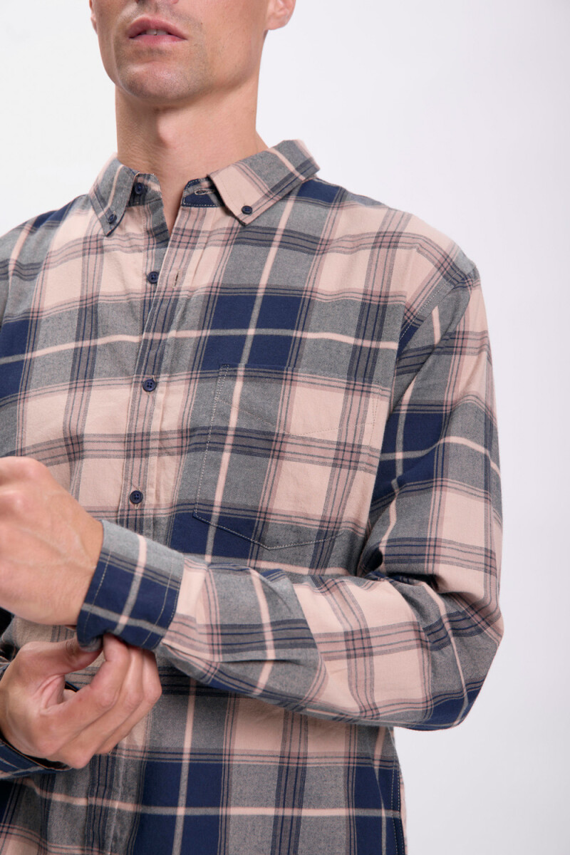 Camisa cuadros Azul Marino