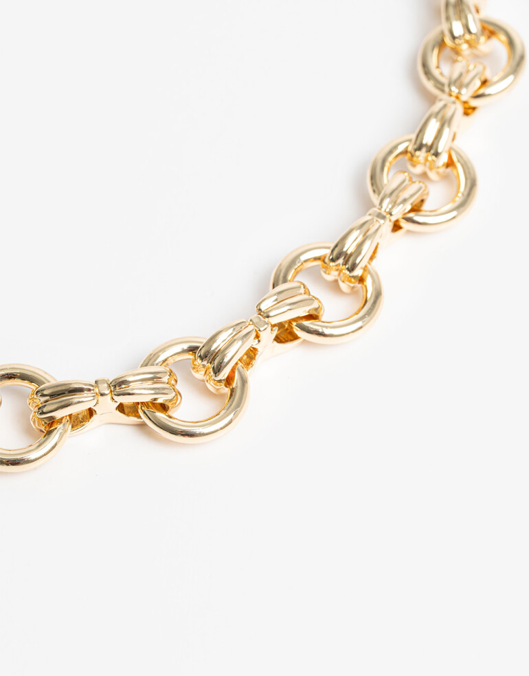 Collares Cortos Metal Collares Cortos Cadena De Metal - Dorado