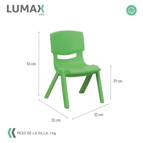 Silla para niños en plástico inyectado colores Verde
