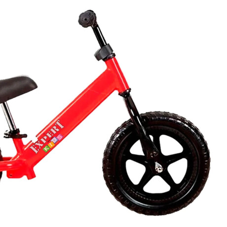 Bicicleta De Metal Sin Pedales P/ Niños Ruedas Goma Rojo