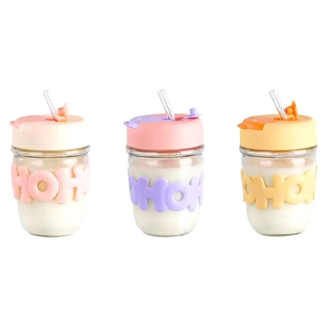 Vaso de vidrio HOHO con sorbito 350ml caja (OW829) Vaso De Vidrio Hoho Con Sorbito 350ml Caja (ow829)