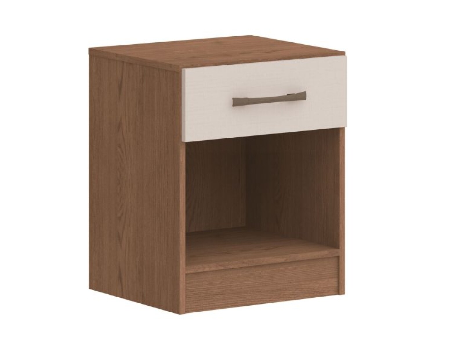 Mesa de Luz PEQUIN 1 Cajon color MACADAMIA BLANCO 