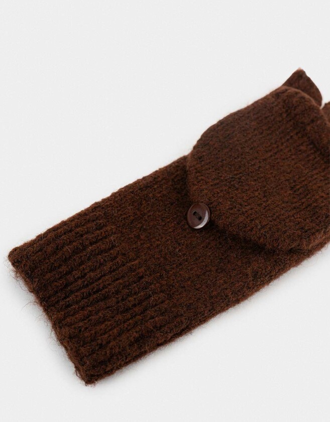 Guantes Varios Guantes Tejidos Mitones - Marron Chocolate