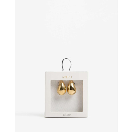 Aros Colgantes Cortos Metal Dorado