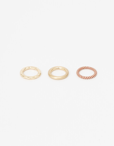 Sets Anillos Metal Set Anillos Metal Y Color - Dorado