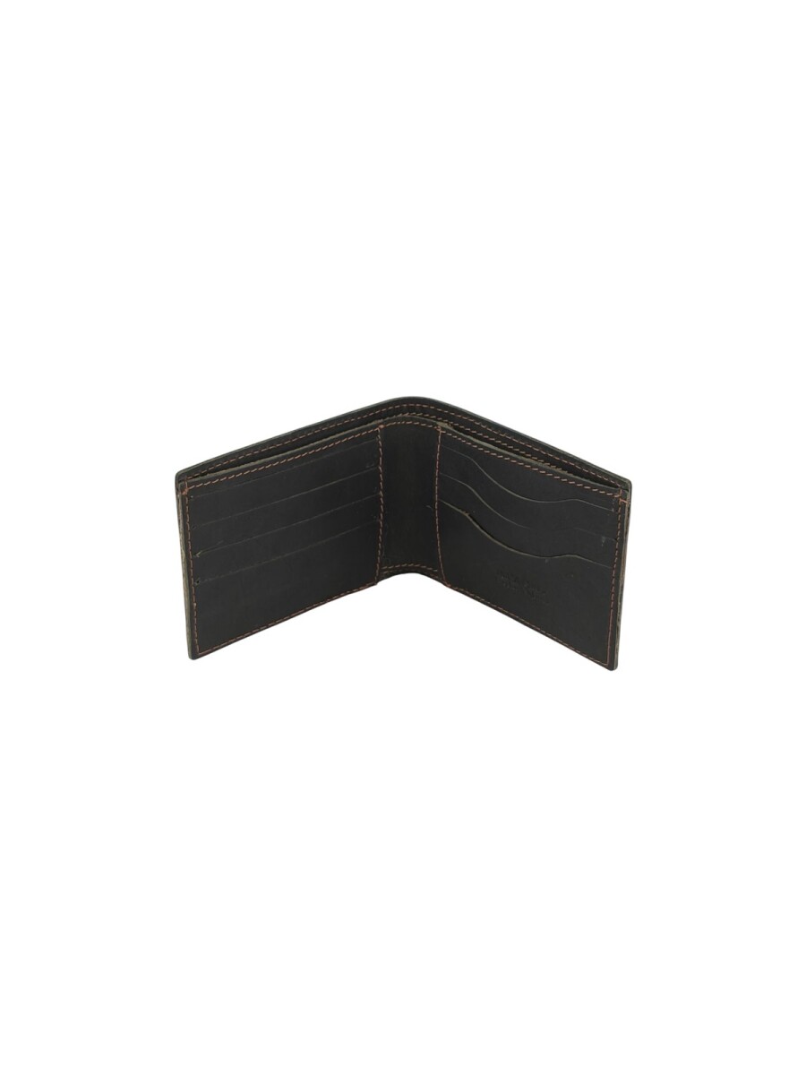 Billetera de cuero al corte - Negro 