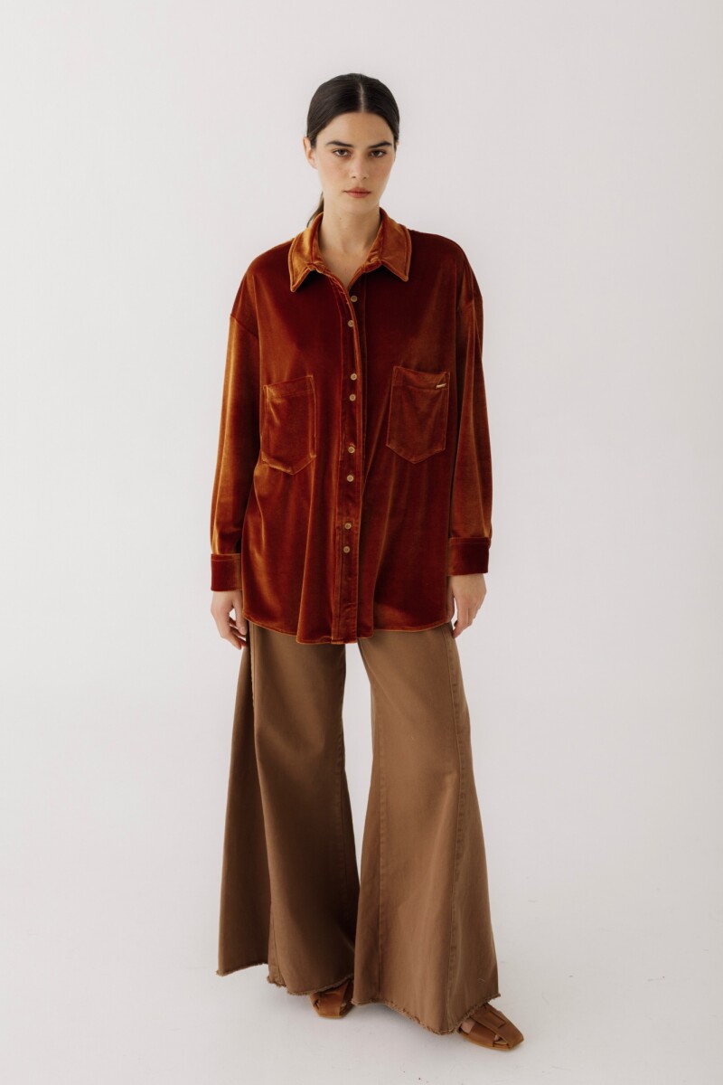 CAMISA BIMBA VELVET Cobre